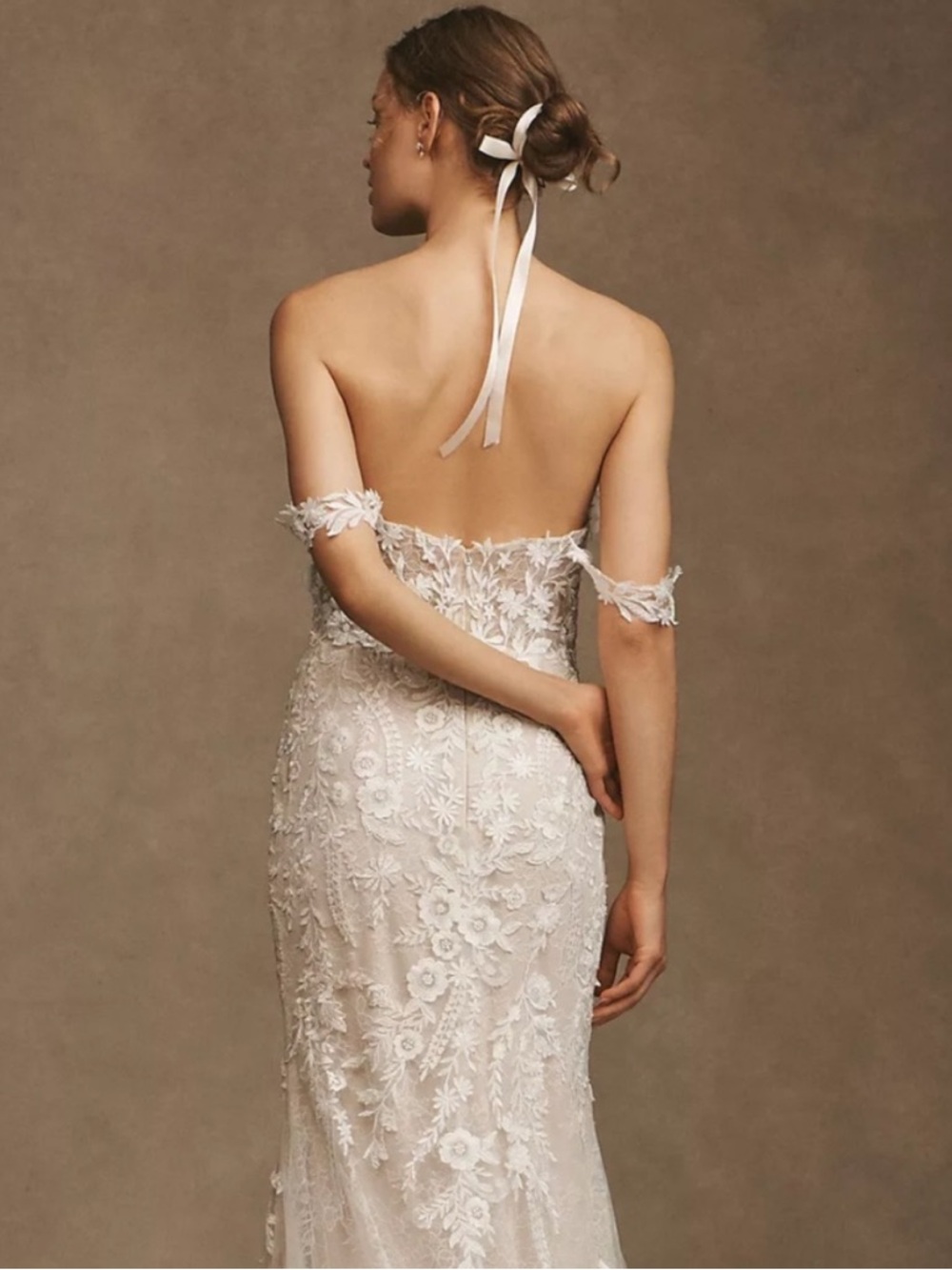 Wtoo by Watters Bettina Strapless Corset All-Over Lace Wedding Gown - Picture 3 of 16